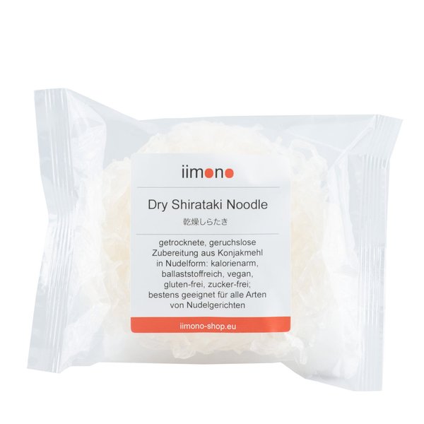 iimono Dry Shirataki Noodle - Nudeln aus Konjakmehl - 15 x 75g